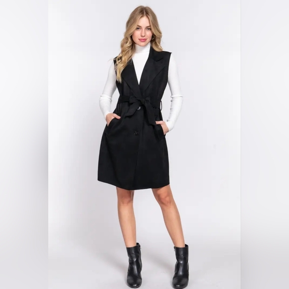 Active USA Jackets & Blazers - Active USA Black Sleeveless Vest